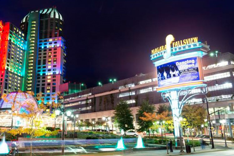 Niagara Fallsview Casino Resort overlooking the falls