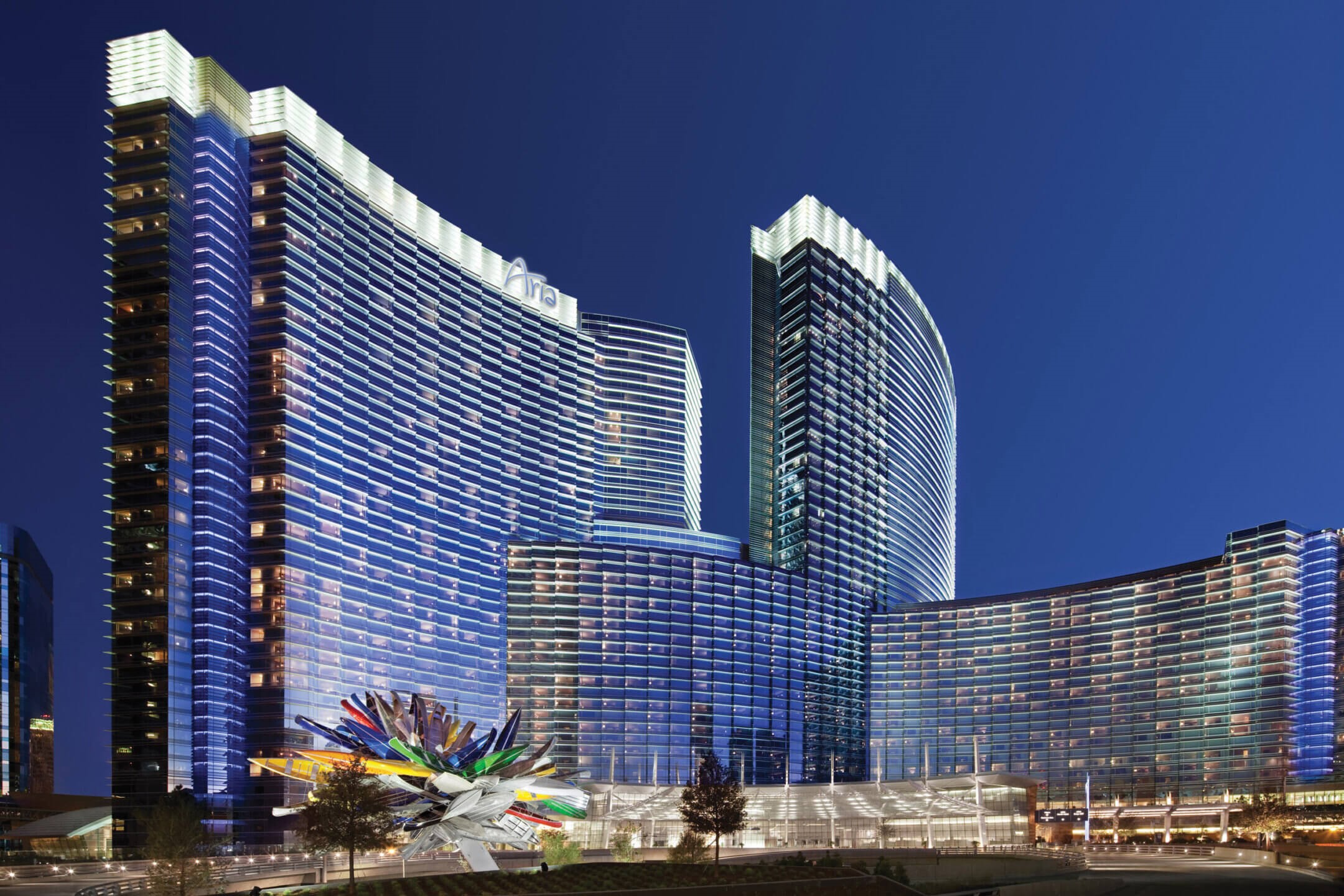 Aria Resort modern glass tower exterior